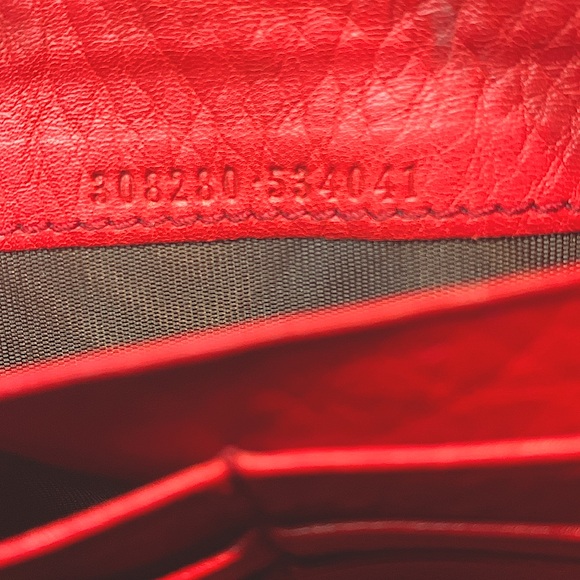 GUCCI SOHO TABASCO RED  ZIPPY WALLET LONG GG - Picture 14 of 15